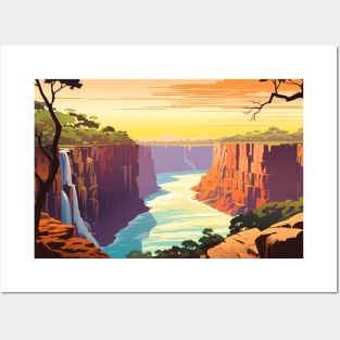 Scenery Panoramic Waterfall Landscape Nature Posters and Art